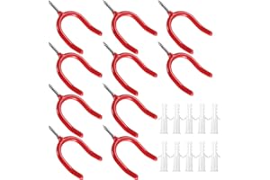 MCBLAST 10 PzGanci da Muro per Garage, Ganci da Parete Nero, Gancio Bici Muro, Supporto da Parete per Appendere Organizzazione Oggetti Ingombranti Utensili Scale