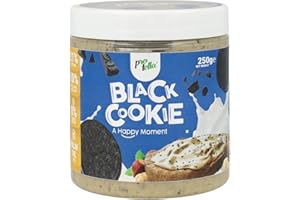 Protella Store - Cremas Proteicas - Protella Black Cookie 250gr - Crema Proteica De Chocolate Blanco Con Avellanas Y Trocitos De Galleta Negra. Sin Azúcares Añadidos Y Sin Aceite De Palma.