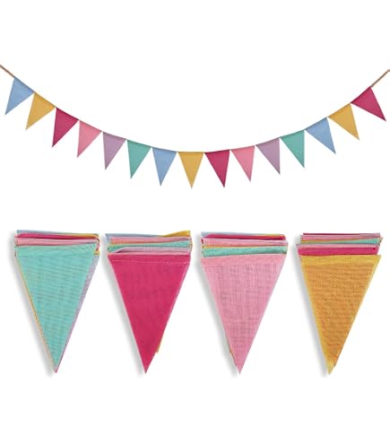 Bandierine per la cameretta dei bambini Velluto Cotone - Ghirlanda di g
