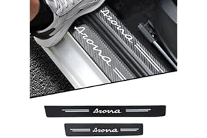 RIDGOEL 4 Stück Auto Einstiegsleisten Schutzfolie Kohlefaser Türschweller Aufkleber für Seat Arona, Automobile Tür Schritt Platte Abdeckung Lackschutzfolie