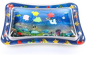 LLOUSSAK Thickened Water Sensory Play Mat for Cats - Interactive Toy With Fish, Cooling Mat for Summer (Tropic Fish)