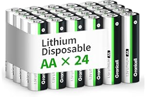 Granicell 24Pack Lithium AA Batterien, 1.5V Nicht Wiederaufladbar Lithium Eisen Batterie mit längerer Lebensdauer für Digitalkamera, Taschenlampe, Spielzeug