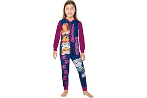 UNITED LABELS Paw Patrol Combinaison pour fille, pyjama à manches longues, rose/bleu