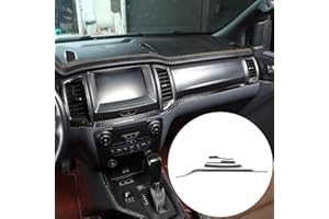 YANER Adhesivo 3D de fibra de carbono real para Ford Ranger 2015, 2016, 2017, 2018, 2019, 2020, 2021, 3D, decoración central, accesorios interiores para coche