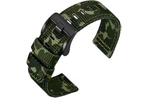 ANNEFIT Correa Reloj Nailon de Militar, Correas Reloj de Liberación Rápida 18mm 19mm 20mm 22mm 24mm para Hombres, Hebilla de Acero Inoxidable