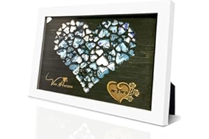 ‎DMHSGIFT DMHSGIFT Geldgeschenk Hochzeit mit Herzmotiv im Bilderrahmen Verpackung Geld Personalisierte Konfirmation Geldgeschenke für brautpaar | Jubiläum | Geburtstag | Konfirmation (Grauschwarz)