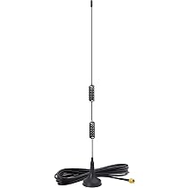 Antenna Bingfu VHF/UHF 43 Cm Per Radioamatore – Base Magnetica, Guadagno 2.5/3.5 DBi, Cavo RG58 5m Con Connettore PL259, Per Auto E Nautica