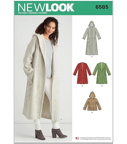 Patron De Couture Simplicity 8797 – Manteau Ample Doublé Pour Femme, Longueurs Variables, Style Surdimensionné