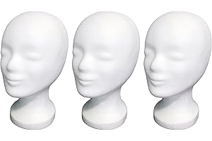 FP 3 x Styrofoam Head Standard – Top Brand Quality Made in Germany (without Hole)