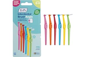 ‎TEPE TePe Angle Interdentalbürste,Mixed pack, 0,4-0,8 mm/ISO 0-5, 6 Stk., Zahnwischenraumreinigung, Plaque-Entferner für kleine bis große Zahnlücken