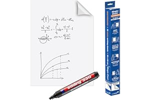 Legamaster Magic-Chart Whiteboard Foil - 60x80 cm - White - 25 Perforated Sheets, Incl. 1 Erasable Board Marker