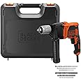 BLACK+DECKER Taladro percutor de 1 marcha 850W, velocidad variable, bloqueo del eje, compacto y ligero, incluye 6 brocas y ca