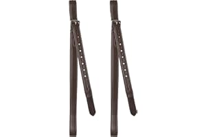 ExionPro Soft Stirrup Leathers for English Saddle | Durable Stirrup Leathers for Daily Use | Dressage Leather Stirrups for Saddle | Black, Brown | Sizes - 120 cm/ 135 cm/ 145 cm/ 155 cm