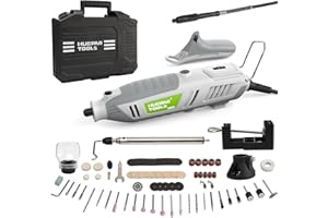 Huepar Tools Multiherramienta 200 W, herramienta rotativa 6 velocidades variables, 10000 – 40000 rpm, juego de herramientas multifunción con 239 accesorios para taladrar, cortar, lijar, grabar, pulir