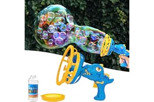 TACOPET Bolle di Sapone Sparabolle di Sapone Bambini Dinosauro Bubble Machine con 236ml di Liquido Bolle Sapone, Festa Compleanno Regalo Matrimonio Giocattoli Bambini 3 4 5 6 7 8 9 10 Anni Pasqualone Bambina