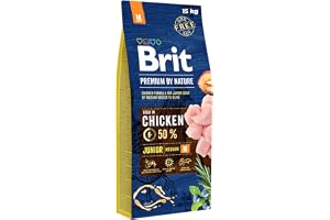 Brit Premium av Nature Junior M – Dry Dog Food – 15 kg