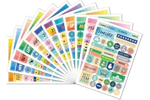 YEHUIMEI Pegatina Plan De Diciembre Calendario 12Pcs