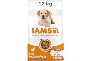 IAMS Aliment au Poulet pour Chiot Grande 12 kg