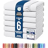 Utopia Bedding Set of 6 Fitted Sheet 180x200 - White | Oeko Tex Certified - Brushed Polyester Microfiber - 35cm Deep Pocket