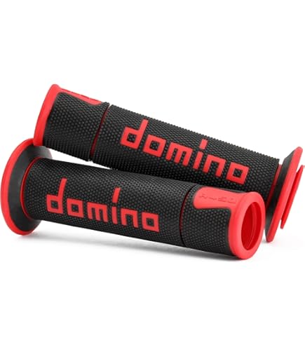 Manopole enduro - Domino - nere rosse