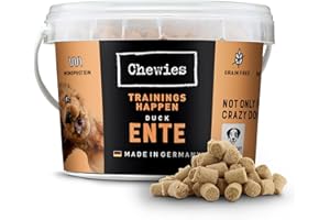 Chewies - Snack per addestramento monoproteine per cani, senza cereali e senza zucchero, morbido e ipoallergenico, gusto anatra, 300 g