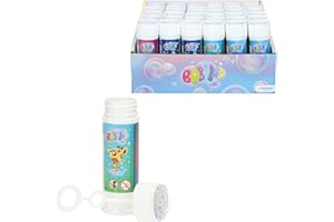 ColorBaby Pack 36 pomperos Infantiles 55 ml con Varita sopladora, diseños Surtidos, Formato pequeño fácil de Llevar, optimo para Fiestas, Actividades al Aire Libre y niños Desde 3 años (38080)