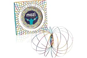 Mozi Flow Ring Geometrico - Bracciale Magico Facile da Usare – Magic Ring 3D, Fidget Spinner e Gioco per ADHD per Bambini e Adulti (Iridescent)