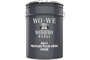WO-WE Peinture Métal W908 Fer & Acier - Anti-rouille Protection Extérieure 3en1 - Gris anthracite 5L