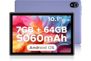 DOOGEE U9 10 inch Tablet Android Tablets 2025 Newest 7GB RAM 64GB ROM 1TB TF, Bluetooth 5.0 WIFI Tablets, 5060mAh Battery 1280x800 HD IPS Screen, OTG, Type C, 3.5mm Tablet 10 inch Android - Purple