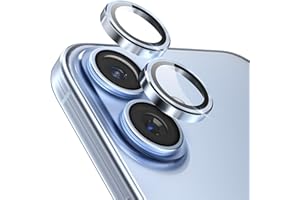 CloudValley für iPhone 17 Kameraobjektivschutz, [1 Sekunde Installation] Ultra-HD-Abdeckung aus gehärtetem Glas, [Hüllenfreundlich] Metalllinsen-Bildschirmschutzring, Blau