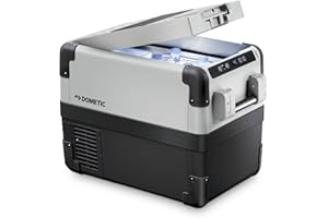 DOMETIC CFX 28 Réfrigérateur-congélateur portable à compresseur, glacière 26 l, 12/24 V et 230 V pour voiture, camion, bateau et camping-car, congélation jusqu'à -22 °C, avec connexion USB