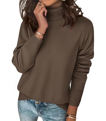 Maglione Corto Donna A Trecce Con Collo Alto - Maglia Dolcevita Invernale, Manica Lunga, Maglioncino Elasticizzato Coste, Morbido E Caldo, Taglia M Colore Bianco - Perfetto Con Jeans E Gonne