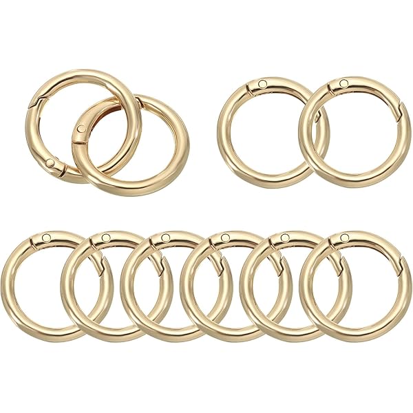 Anelli A O Con Molla 20mm - Set Da 10 In Metallo Dorato Per Portachiavi, Borse E Fai Da Te - Foto 12