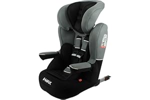 Siège auto isofix IMAX groupe 1/2/3 (9-36kg) avec protection latérale et têtière réglable - made in France - Nania Luxe gris