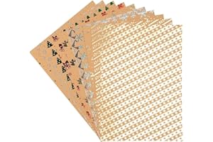 ‎IDEEN MIT HERZ Ideen mit Herz 10 Bogen Design-Papier | Winter/Weihnachten | DIN A4 | 250 g/m² | 10 verschiedene Designs | Kraftpapier mit aufwändiger Folienveredelung