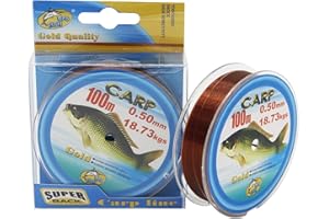 BPS FISH BPS Línea Hilo de Pesca 100m Nylon Monofilamento Color Marrón/Verde Multifilamento Material Súper Fuerte Pesca Profesional