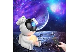 Dienmern Proyector Astronauta 2.0 - Proyector LED Starry Galaxy, Luz Nocturna Projector con Mando a Distancia y Temporizador, Proyector de Luz de Estrellas para Dormitorio, Regalo para Niños y Adultos
