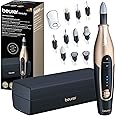 Beurer MP 84 Edition Set de manicura/pedicura, torno de uñas eléctrico con batería recargable, 10 accesorios, luz LED, estuch