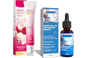 NURVIDIS Crema Reafirmante De Senos, Crema De Masaje De Aumento De Pecho, Con Una Botella De Suero Para Mejorar Los Senos, Crema Para Agrandar El Pecho Cuidado De Los Senos, Hacer Los Senos Más Llenos