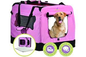 Zampa Pet Portable Crate – Great for Travel, Home and Outdoor – for Dog’s, Cat’s and Puppies – Comes with A Carrying Case