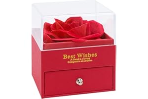Avettcit Eternal Flowers Rose Gift Box,Mum Gifts,Gift Box With I Love You Necklace,Mum Gifts From Daughter/Son On Mothers Day,Gift Box For Girlfriend Wife,Red