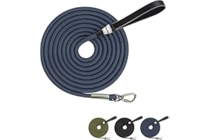 Wisedog 15m Sea Blue Tough Rope Long Line Lead with Soft Padded Handle for Dogs