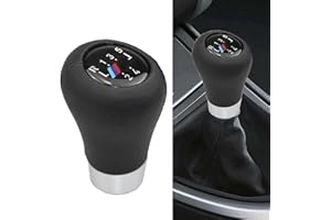 MoguGo Schaltknauf Schalthebel Auto BMW E46 Schaltkopf Kompatibel 5 gang Schaltkopf Universal Knauf Handball Schwarz Für BMW 1er 3er E36 E38 E39 E53 E60 E61 E63 E64 E83 E87 E88 E91 E92 E93