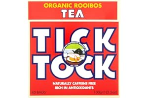 Tick Tock Original Organic Rooibos Tea Bags 40 per pack - Pack of 2