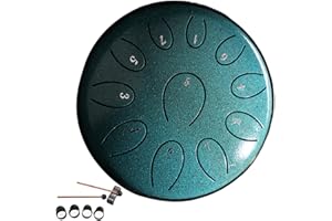 ITRIMAKA Rain Drum For Outside Garden, Chakra Drum For Rain, Steel Tongue Drum Rain Chime, 6 Inches 11 Notes Waterproof Handpan Drum Instrument For Garden
