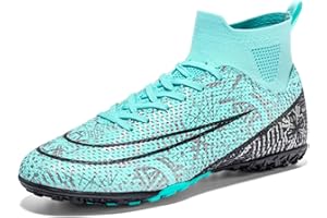 WEJIESS Uomo Scarpe da Calcio High Top Spikes Gioventù Formazione all'aperto Scarpe da Calcio Professionale Atletico Sport Scarpe Turf Trainers