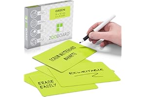2DOBOARD Etichette Magnetiche Scrivibili - 15 x 10 cm Verde - 25 pezzi – Scrum Cards - Kanban Board, Scrum Board o Lavagna Magnetica per Frigorifero (Verde)