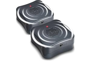 Gardigo® Répulsif Ultrason Anti-Souris et Rats Lot de 2 – Dispositif Mobile à Piles sans Produits Chimiques – Portée 40 m² – Anti Rongeur Écologique pour Cave, Grenier, Garage, Entrepôt, Jardin