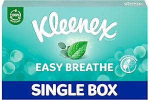 Kleenex Easy Breathe Facial Tissues, Natural Menthol and Eucalyptus, 56 Tissues, Pack of 1