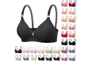 Generisch BH Große Brüste Starker Halt Damen ohne Bügel Bequemer Push Up Bra Nahtloser Bügelloser Vollschalen Wohlfühl Büstenhalter Verstellbar Bustier Damen Seamless BHS